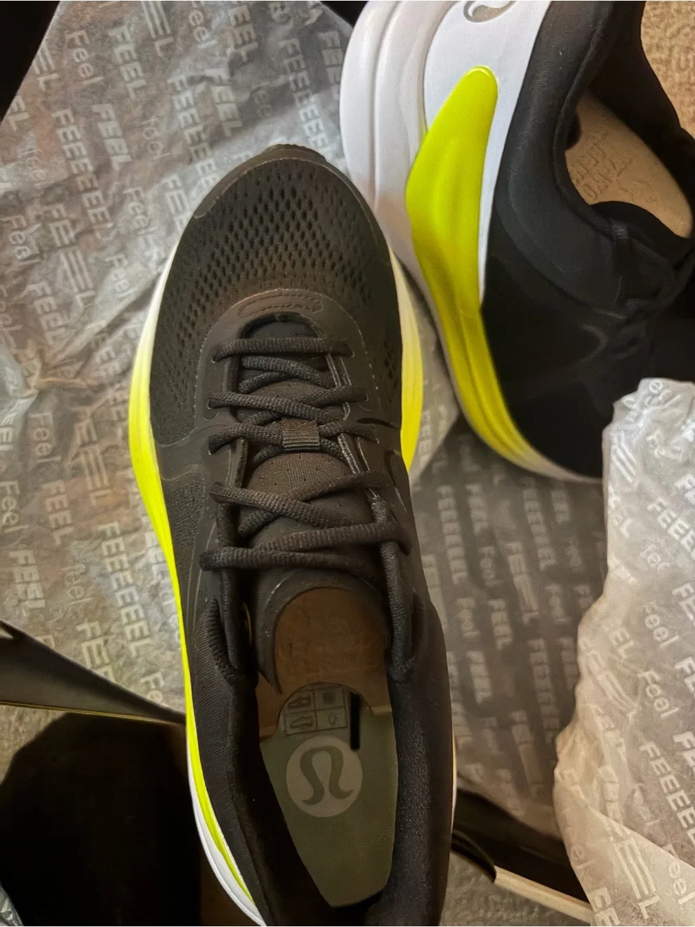 lululemon athletica Black & Yellow Women's Running Sneakers